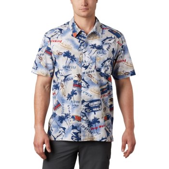 Columbia PFG Trollers Best Short Sleeve, Camisa Grises Oscuro Para Hombre | 758901-OPF